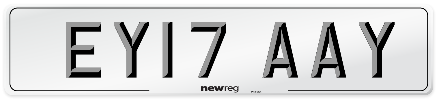 EY17 AAY Number Plate from New Reg